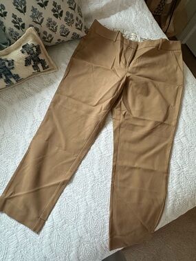 Classic Straight Work Pants in Tan NWT